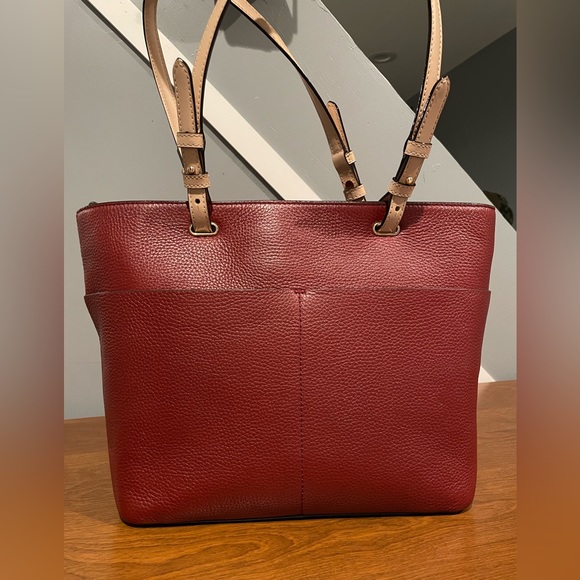 Michael Kors maroon tote bag. Barely used! GREAT CONDITION! - Picture 5 of 6
